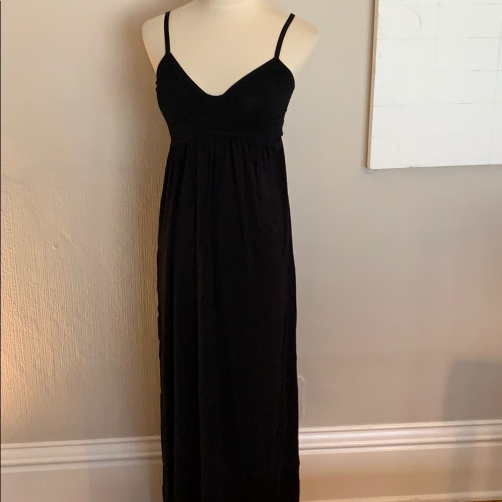 Genuine Donna Karan black maxi dress lingerie XS - Picture 1 of 7